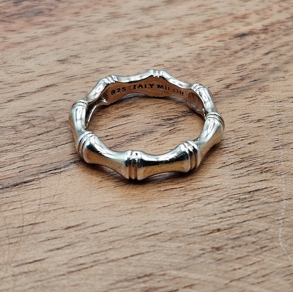 Vintage Milor 925 Sterling Italian Bamboo Ring - Picture 2 of 4
